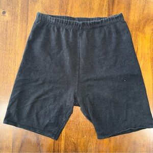 90s Vintage The Body Co Womens Black Pull On Cotton Blend Biker Shorts Fitness M